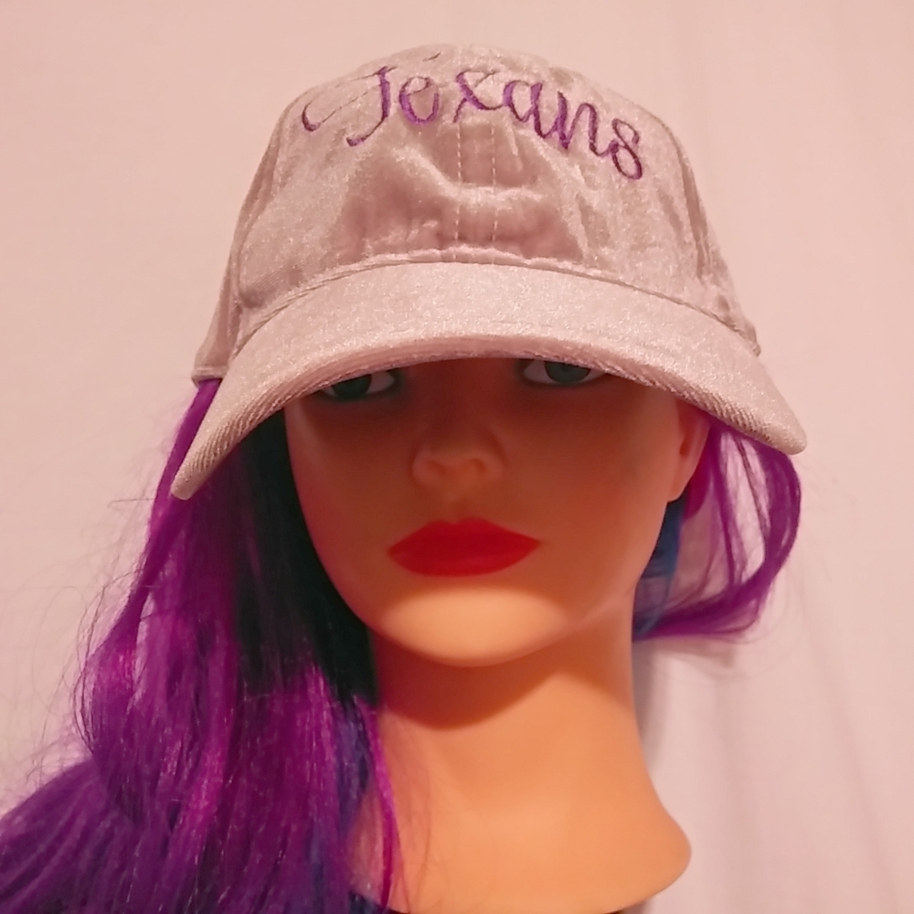 Texans Gray Purple Velveteen Adjustable Cap Hat - TEXAS Fandom